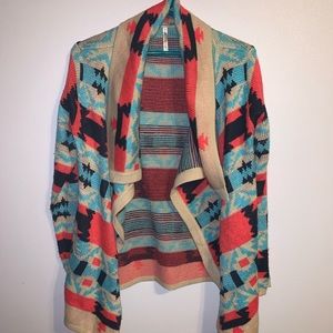 Tribal print cardigan